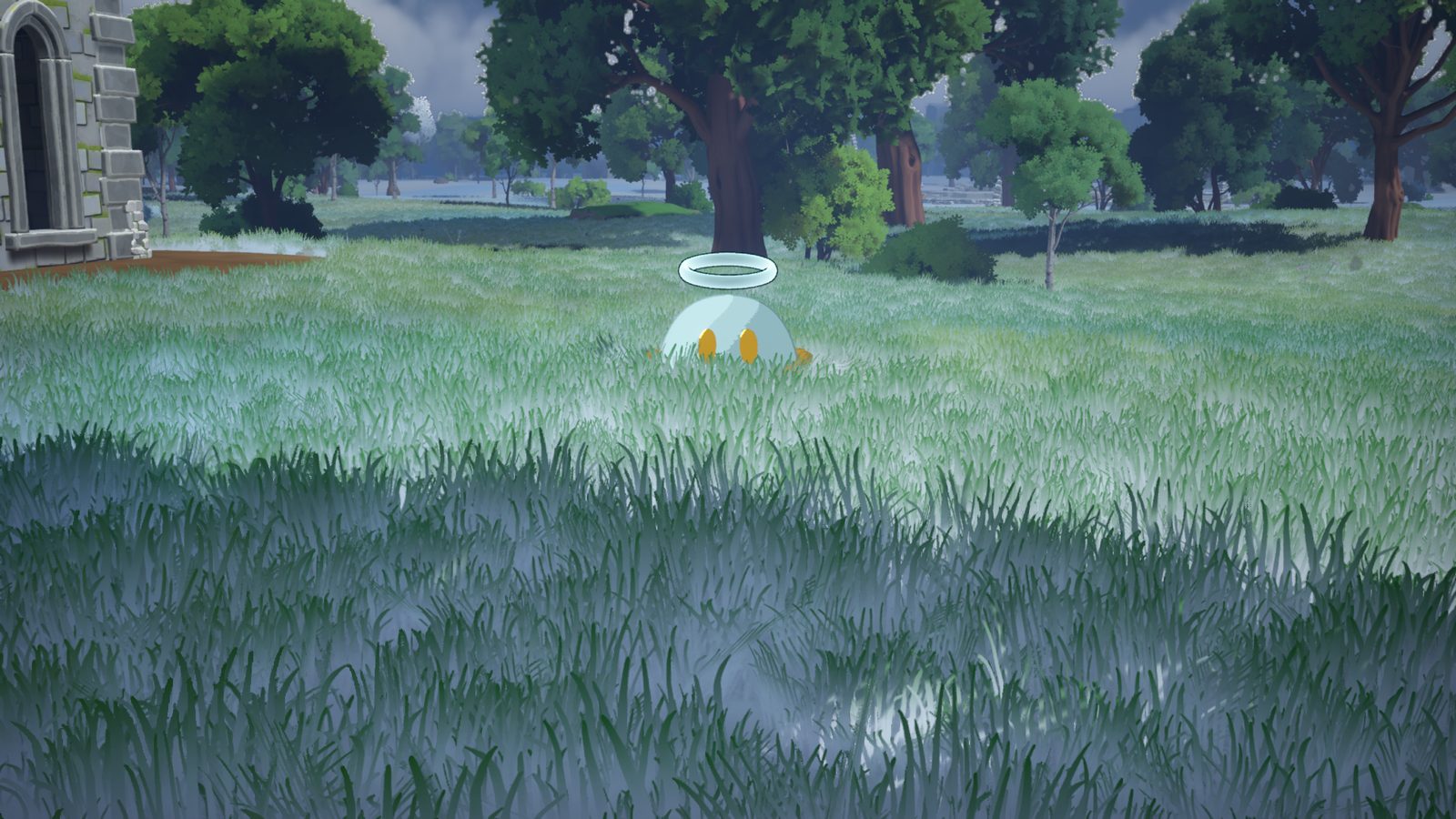 A Soul in a frosted meadow during the Frost season